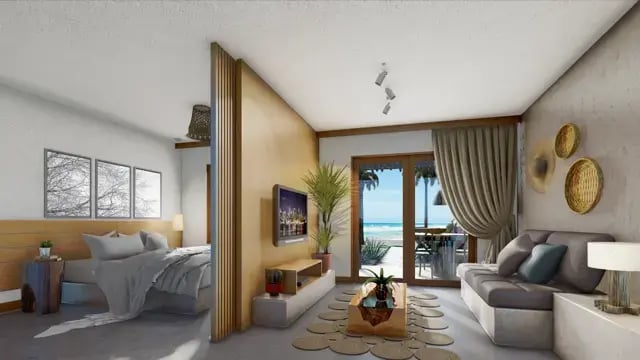 Open Living and Bedroom (1)