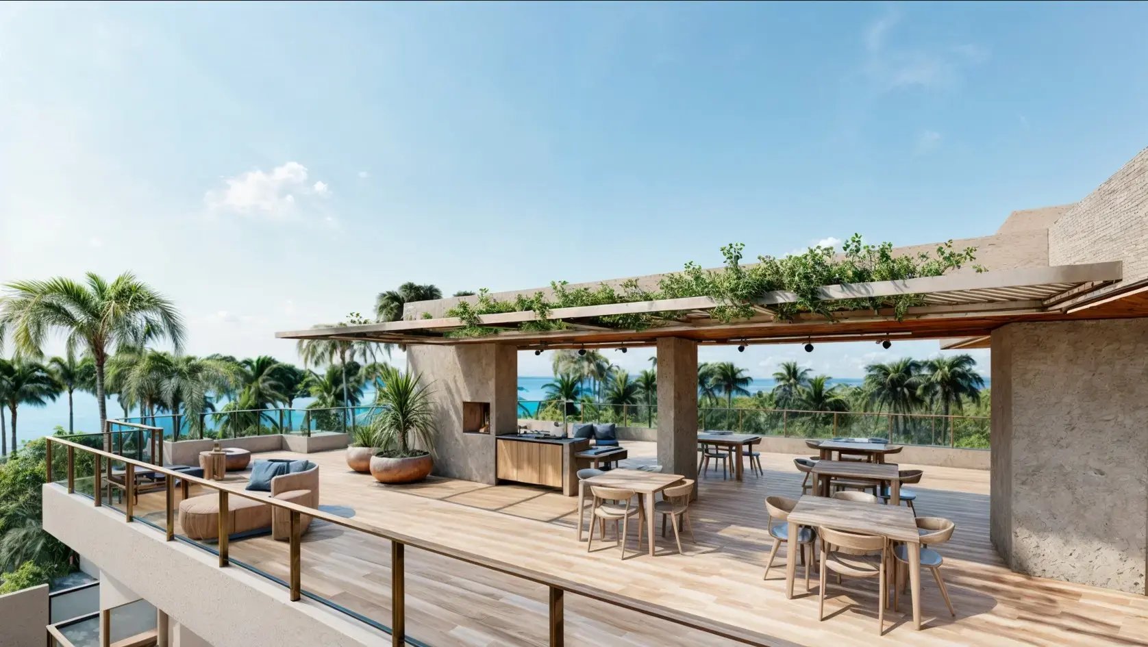 Rooftop Leisure Area Outside BBQ